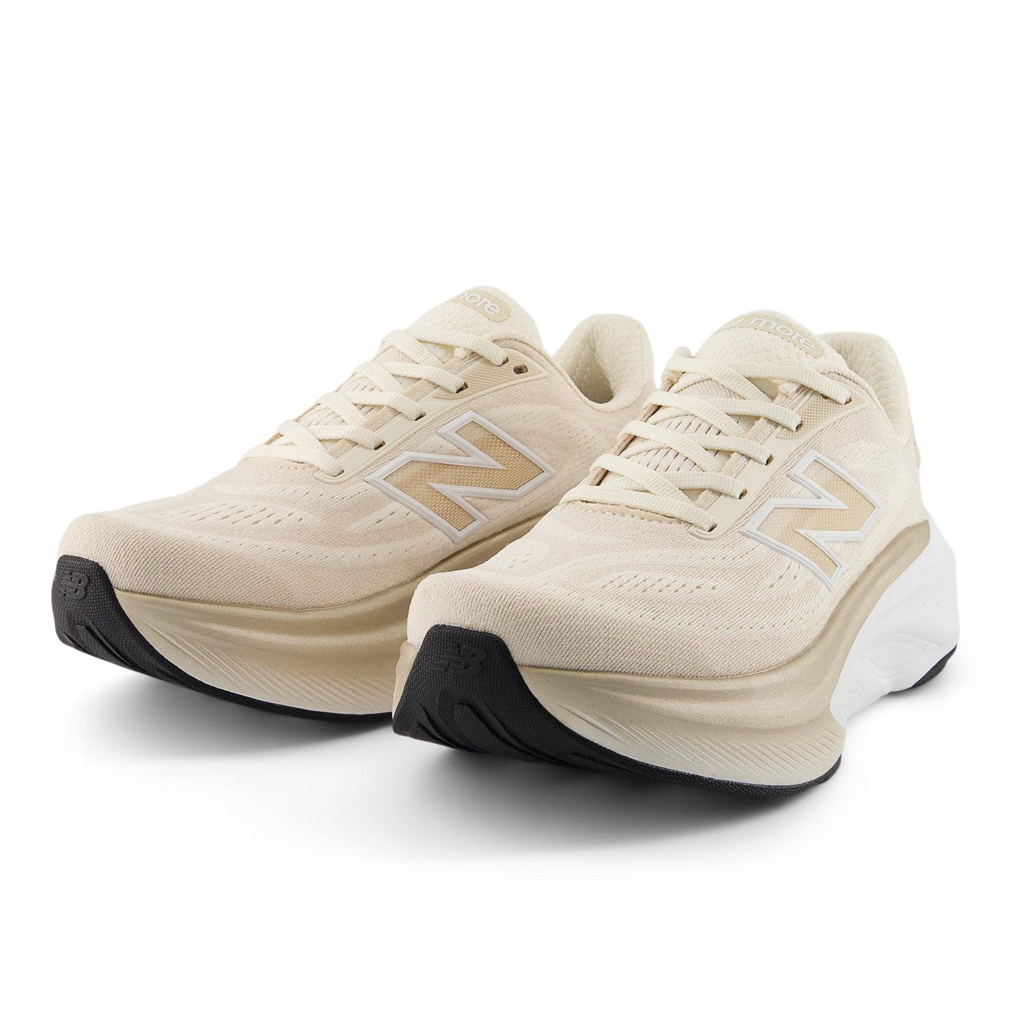 New Balance Women's Fresh Foam X More v6 in Permafrost with Bisque and NB 103 White