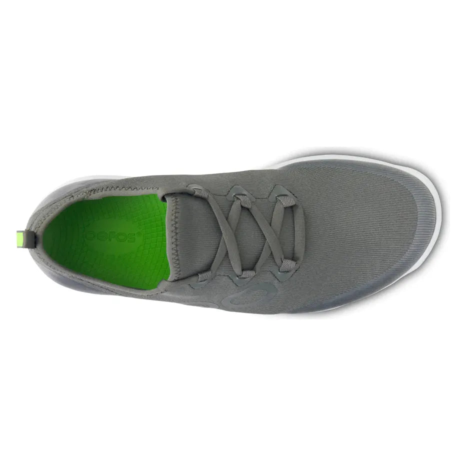 OOFOS Men's OOmg Sport LS Low Shoe in White and Olive