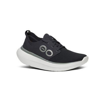 OOFOS Men's OOMY Stride Shoe in White Black