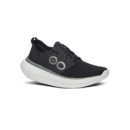 OOFOS Men's OOMY Stride Shoe in White Black