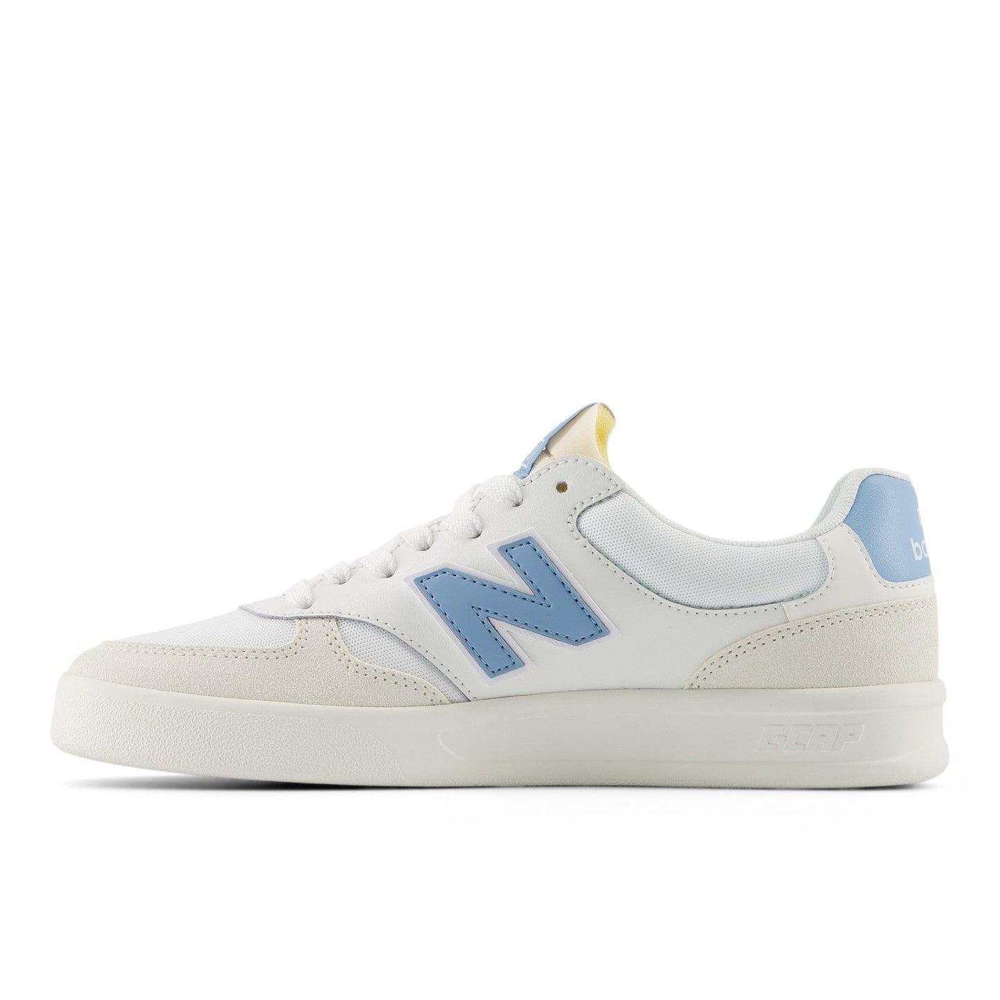 New Balance Unisex 300 Court in Sea Salt with Chrome Blue and White