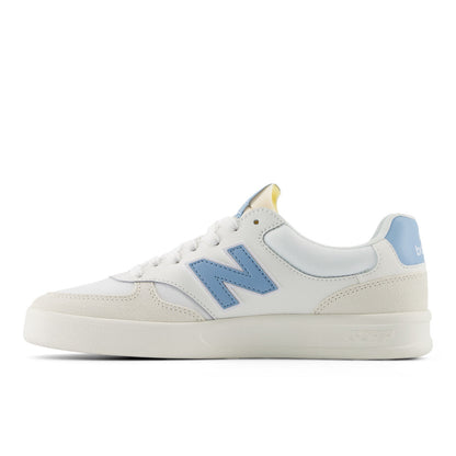 New Balance Unisex 300 Court in Sea Salt with Chrome Blue and White