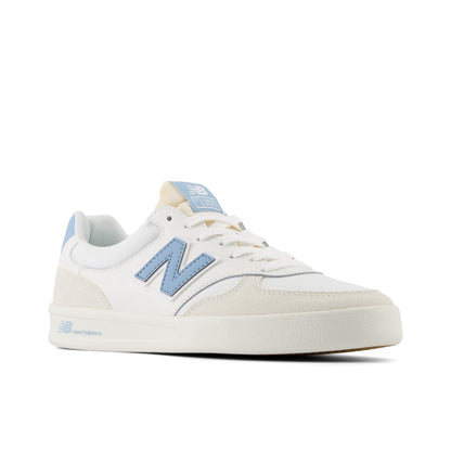 New Balance Unisex 300 Court in Sea Salt with Chrome Blue and White