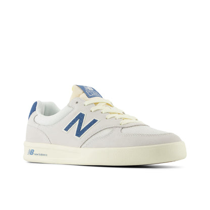 New Balance Unisex 300 Court in Sea Salt with Chrome Blue and White