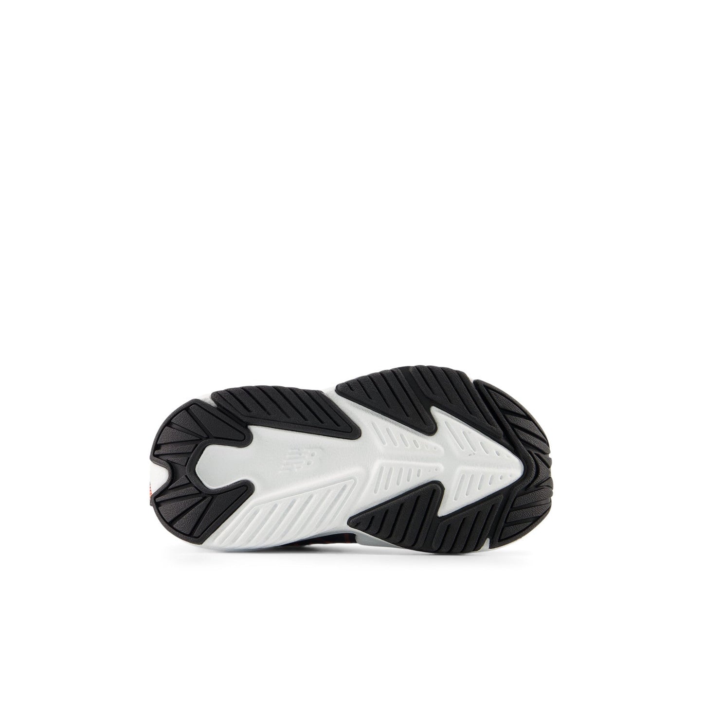 New Balance Kid's Rave Run v2 Bungee Lace with Top Strap in Slate Grey with Black and Tangerine Heat