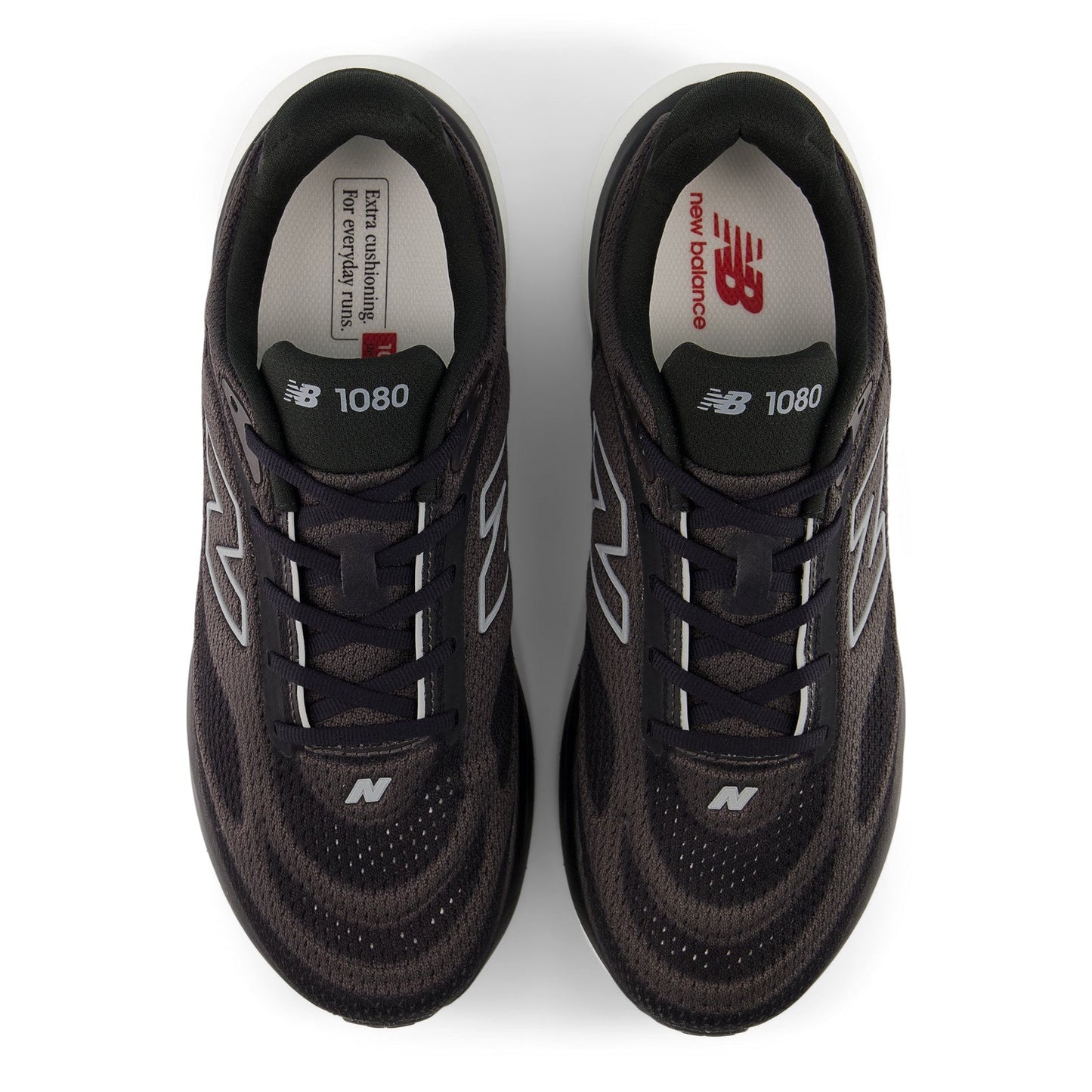 New Balance Men's 1080v15 in Black with Slate Grey and Faded Black