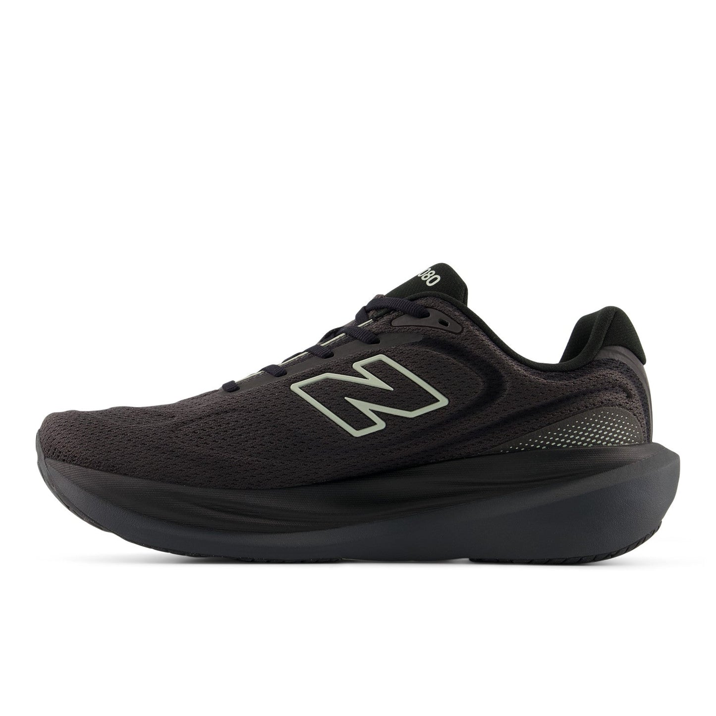 New Balance Men's 1080v15 in Black with Faded Black and Olivine