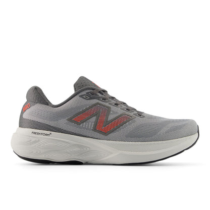 New Balance Men's Fresh Foam X 880v15 in Slate Grey with Reflection and Urgent Red