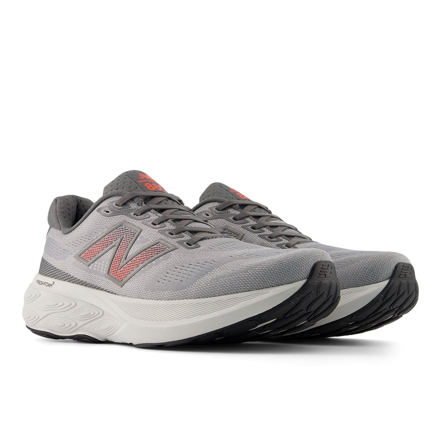New Balance Men's Fresh Foam X 880v15 in Slate Grey with Reflection and Urgent Red