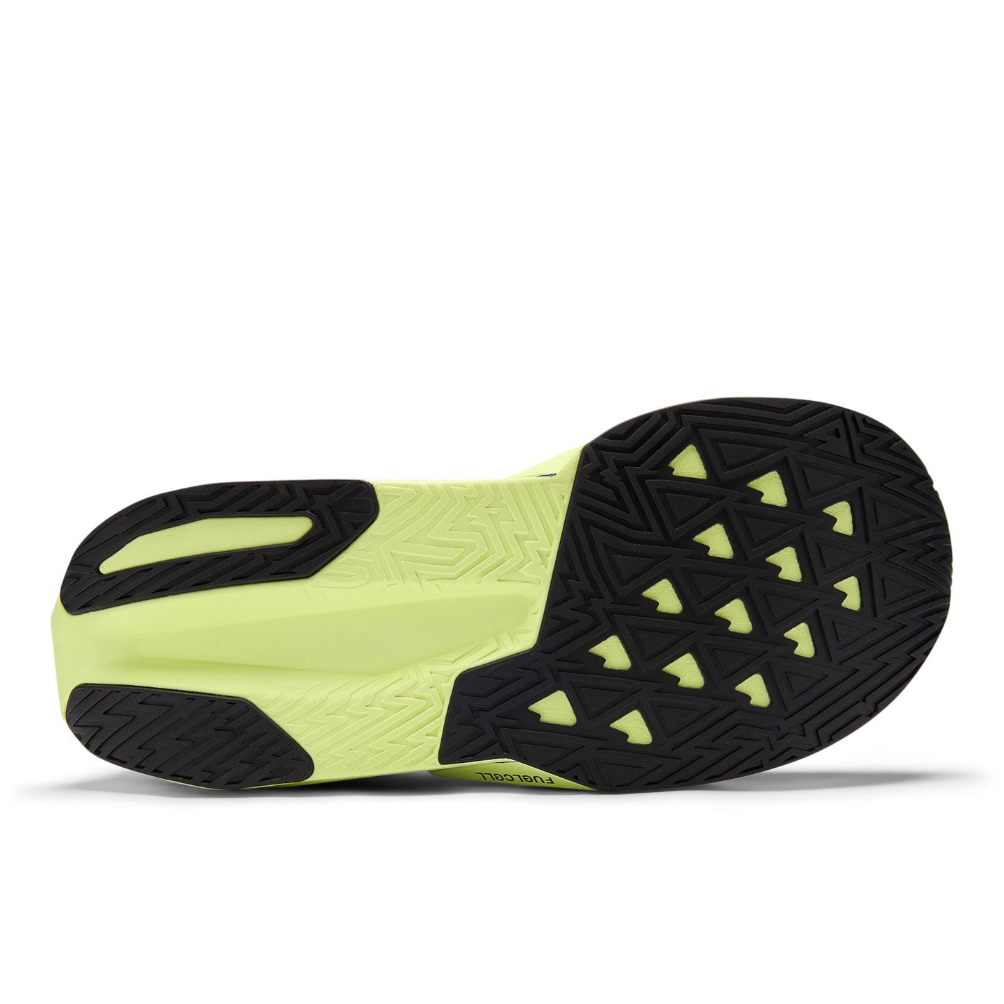 New Balance Men's FuelCell Rebel v5 in Alkaline Green with Boysenberry and Dark Silver Metallic