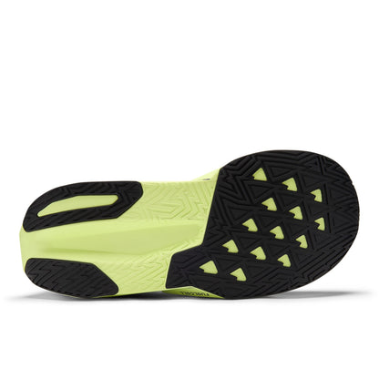 New Balance Men's FuelCell Rebel v5 in Alkaline Green with Boysenberry and Dark Silver Metallic