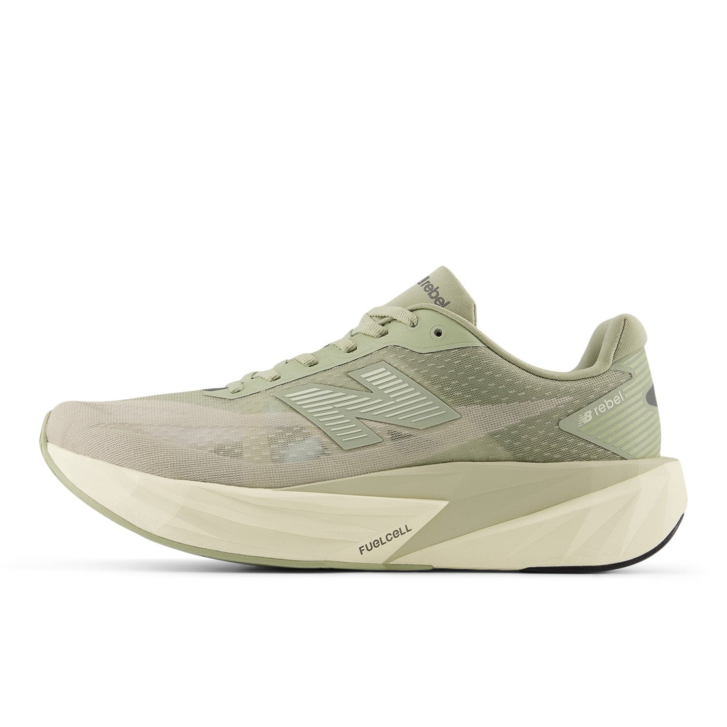 New Balance Men's FuelCell Rebel v5 in Olivine with Shipyard