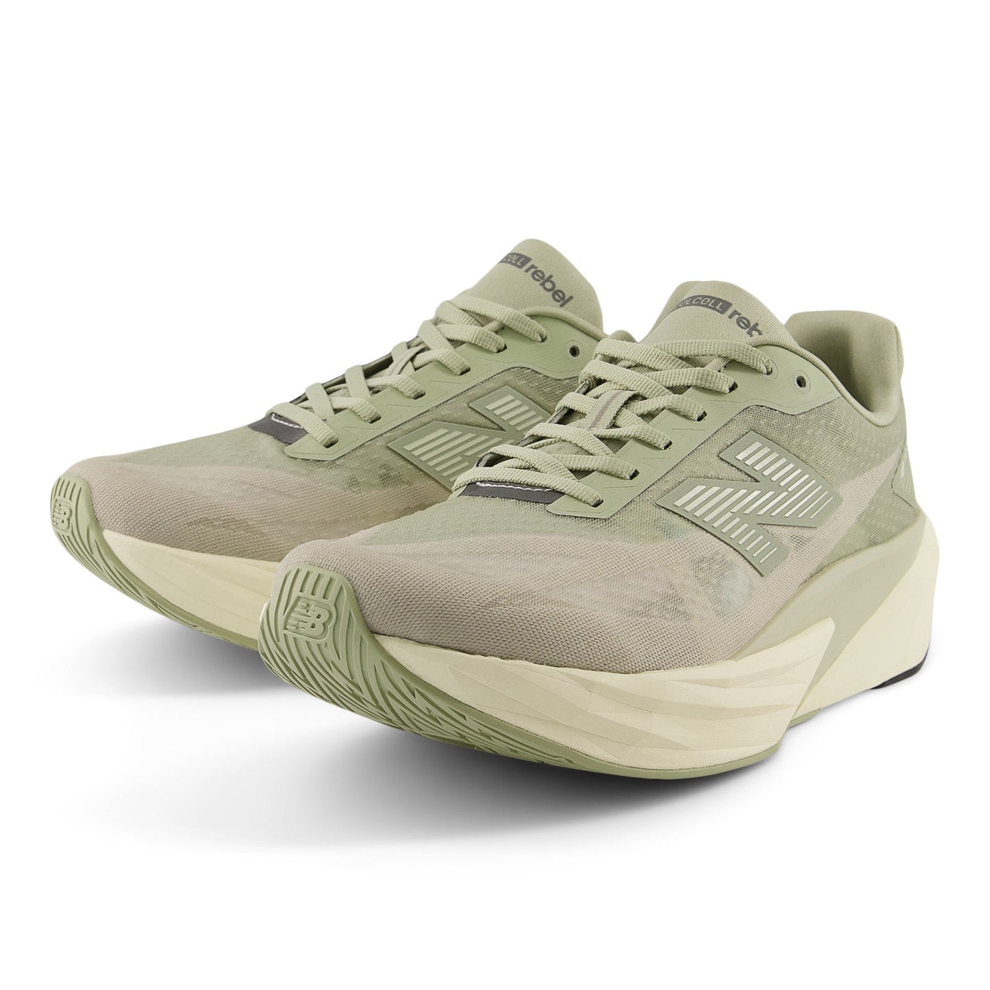 New Balance Men's FuelCell Rebel v5 in Olivine with Shipyard