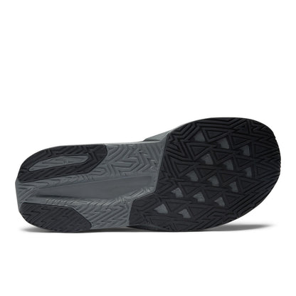 New Balance Men's FuelCell Rebel v5 in Black with Castlerock and Silver Metallic