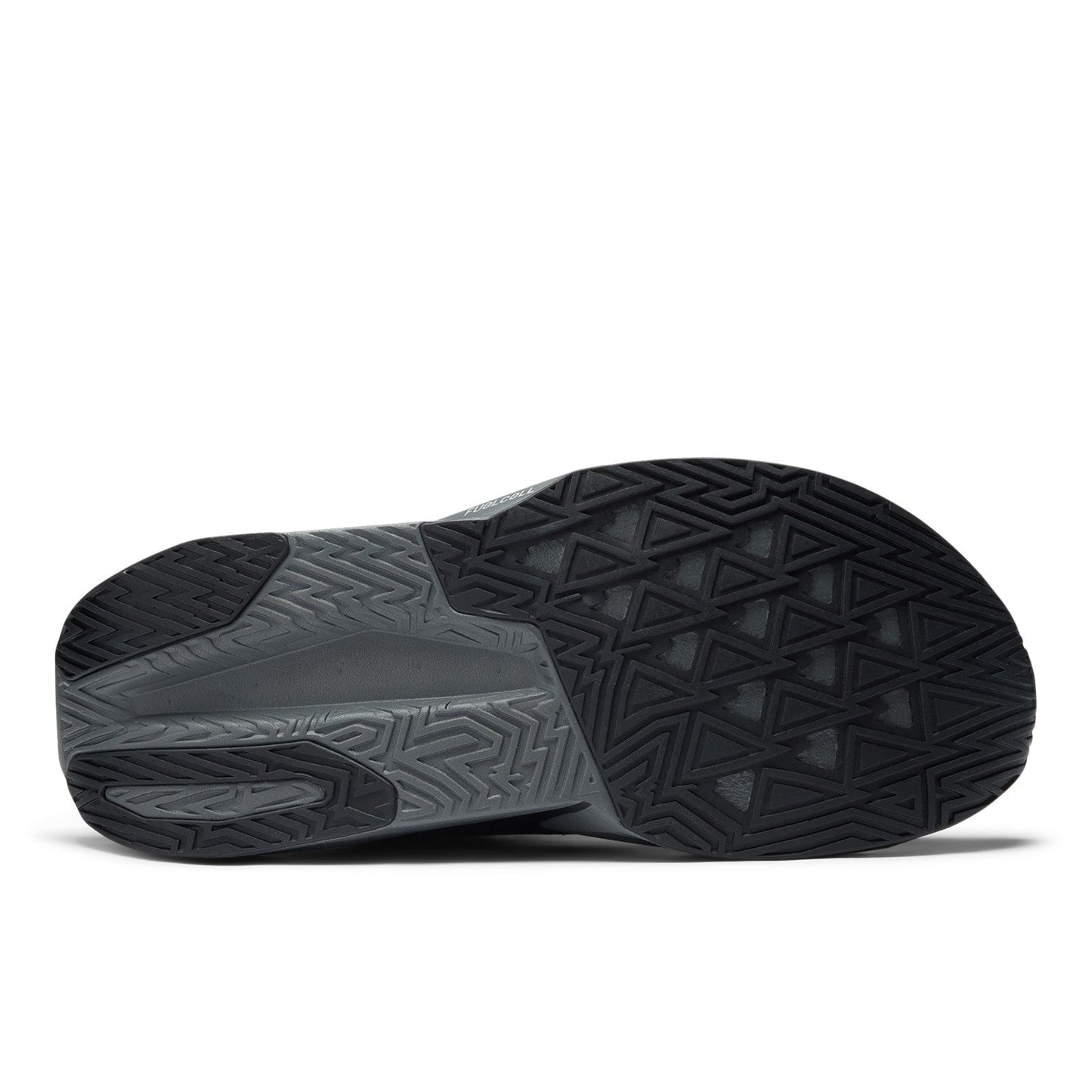 New Balance Men's FuelCell Rebel v5 in Black with Castlerock and Silver Metallic