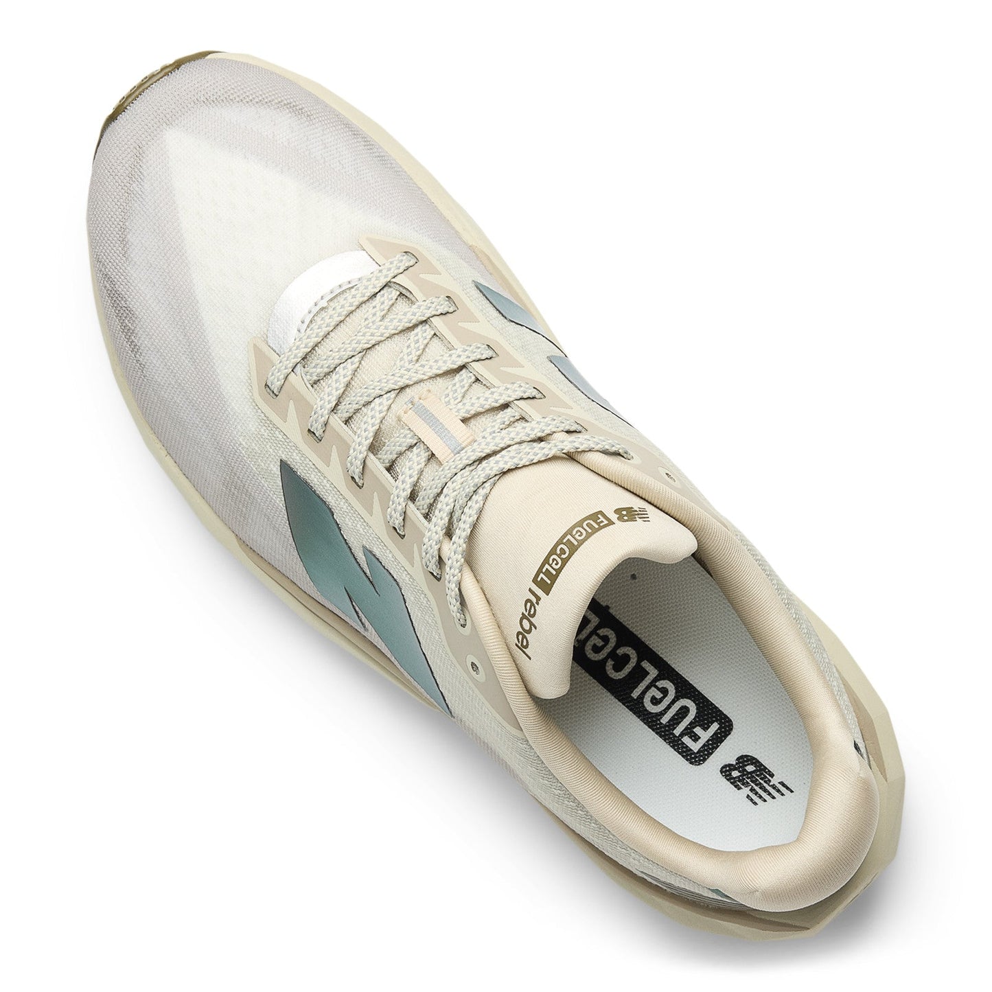New Balance Men's FuelCell Rebel v5 in Shipyard with Arid Stone and Silver Metallic