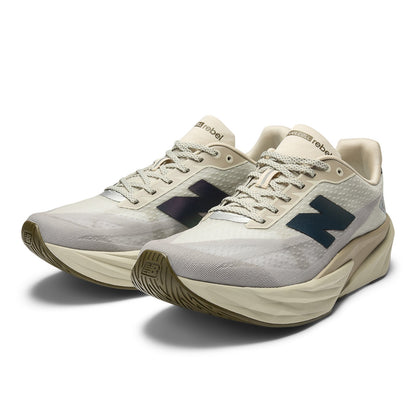 New Balance Men's FuelCell Rebel v5 in Shipyard with Arid Stone and Silver Metallic