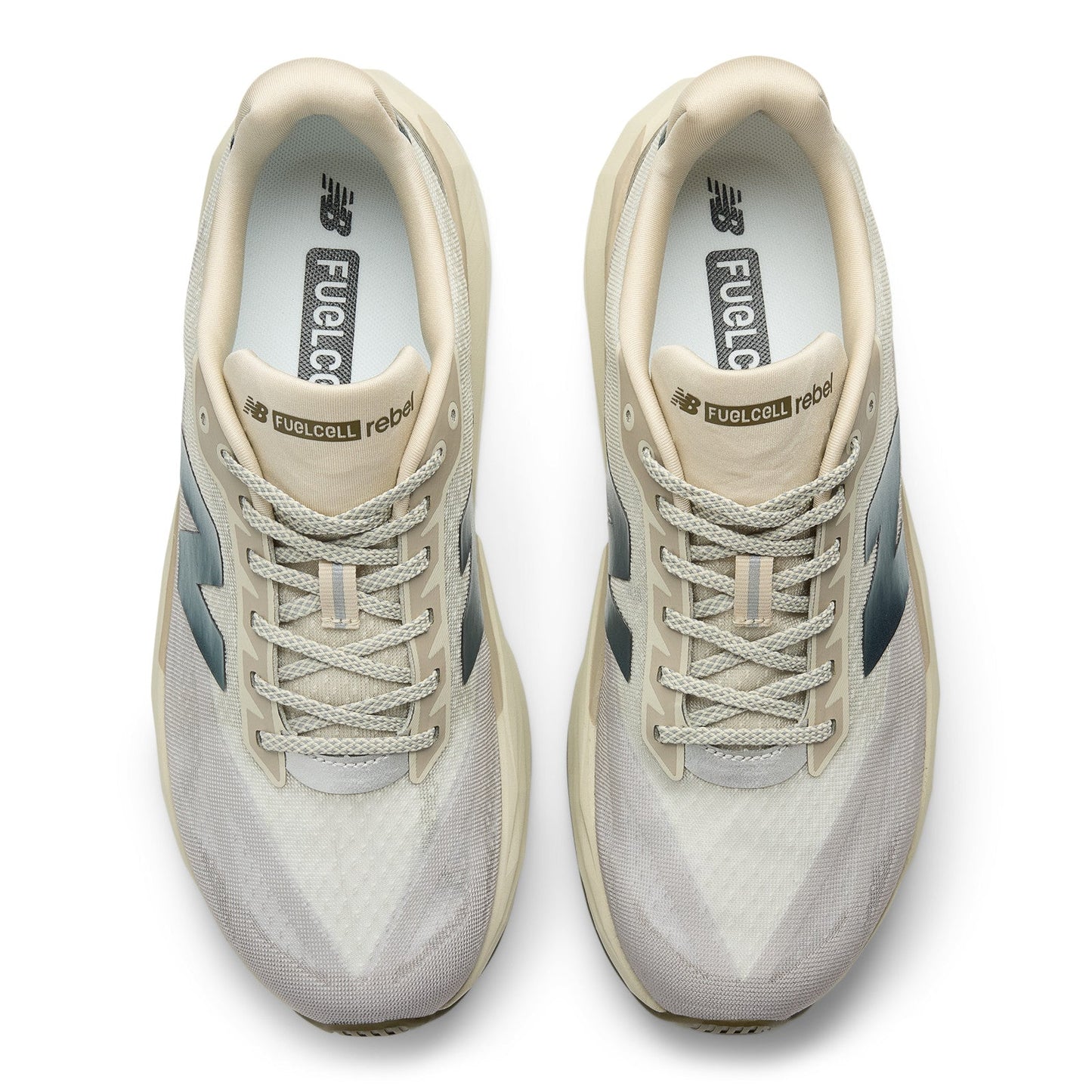 New Balance Men's FuelCell Rebel v5 in Shipyard with Arid Stone and Silver Metallic