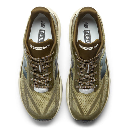 New Balance Men's FuelCell Rebel v5 in Woodland/Shipyard/Silver Metallic