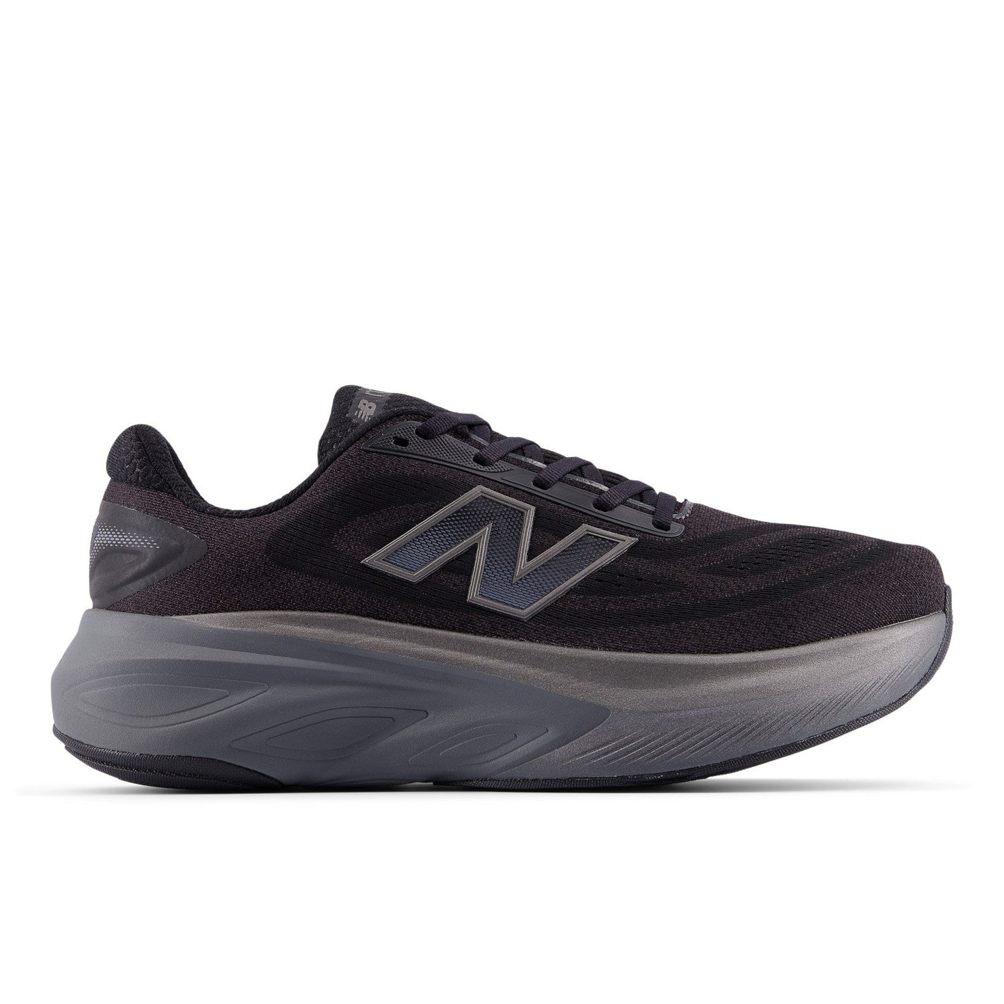 New Balance Men's Fresh Foam X More v6 in Black with Castlerock and Black Metallic