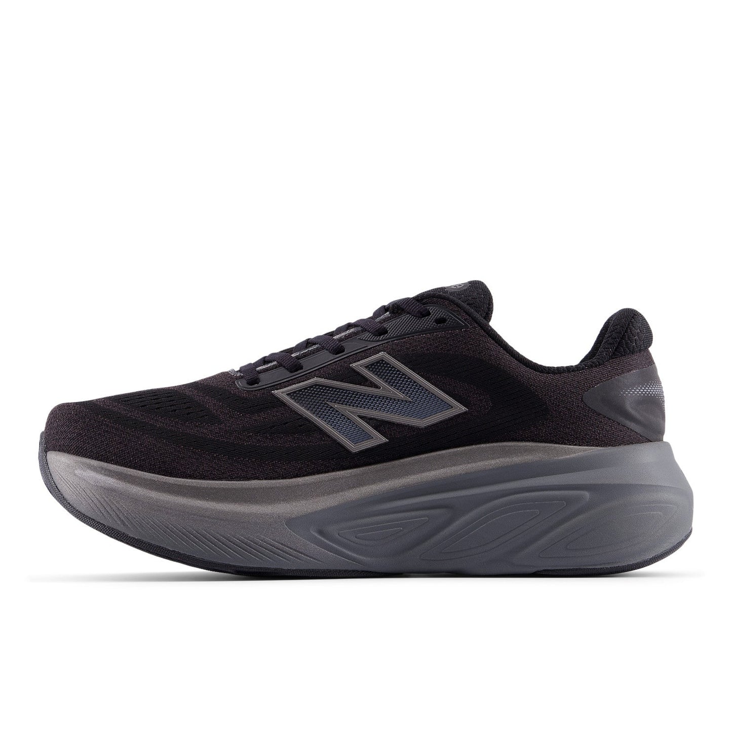 New Balance Men's Fresh Foam X More v6 in Black with Castlerock and Black Metallic