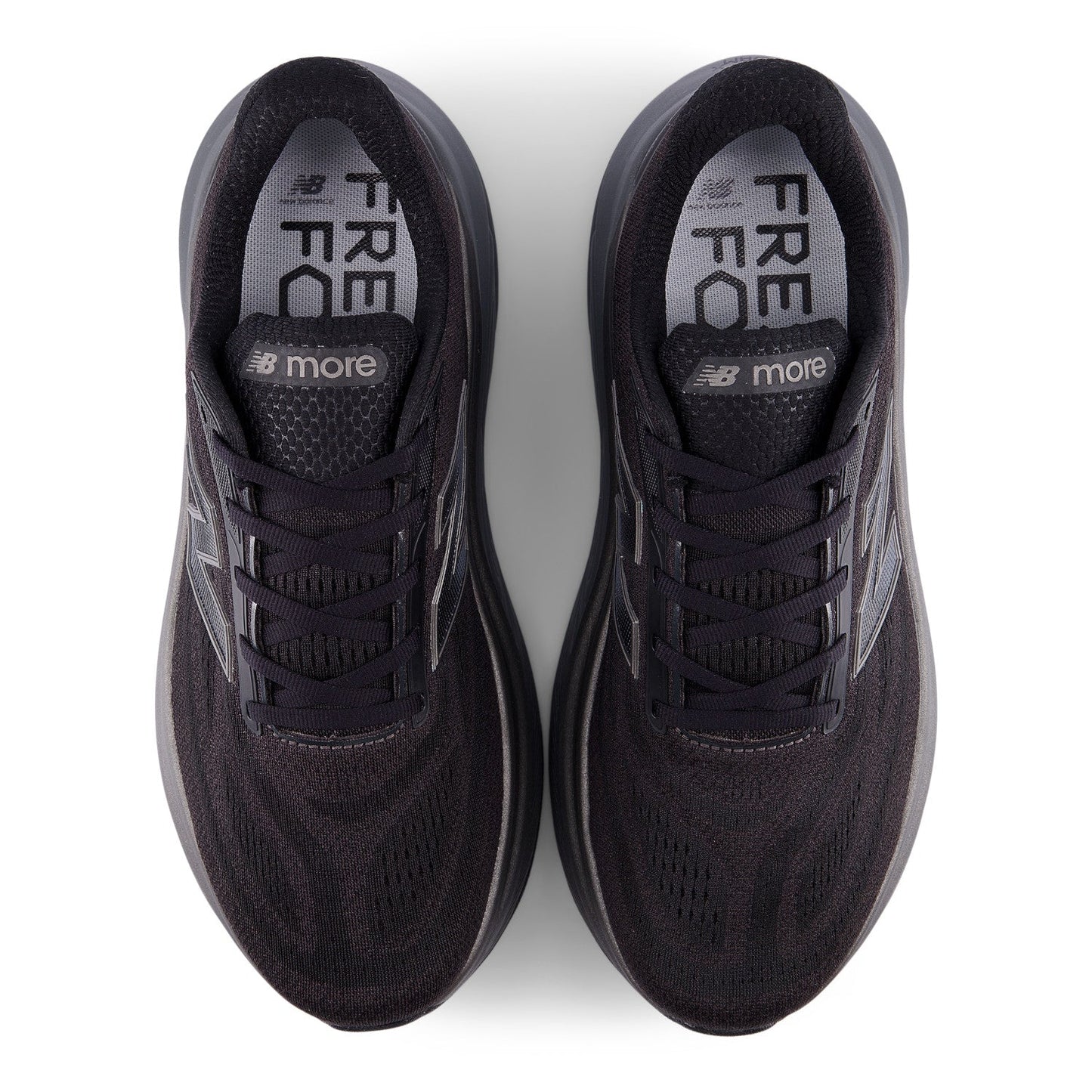 New Balance Men's Fresh Foam X More v6 in Black with Castlerock and Black Metallic