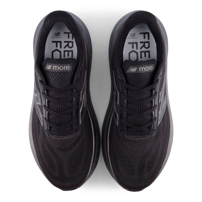 New Balance Men's Fresh Foam X More v6 in Black with Castlerock and Black Metallic