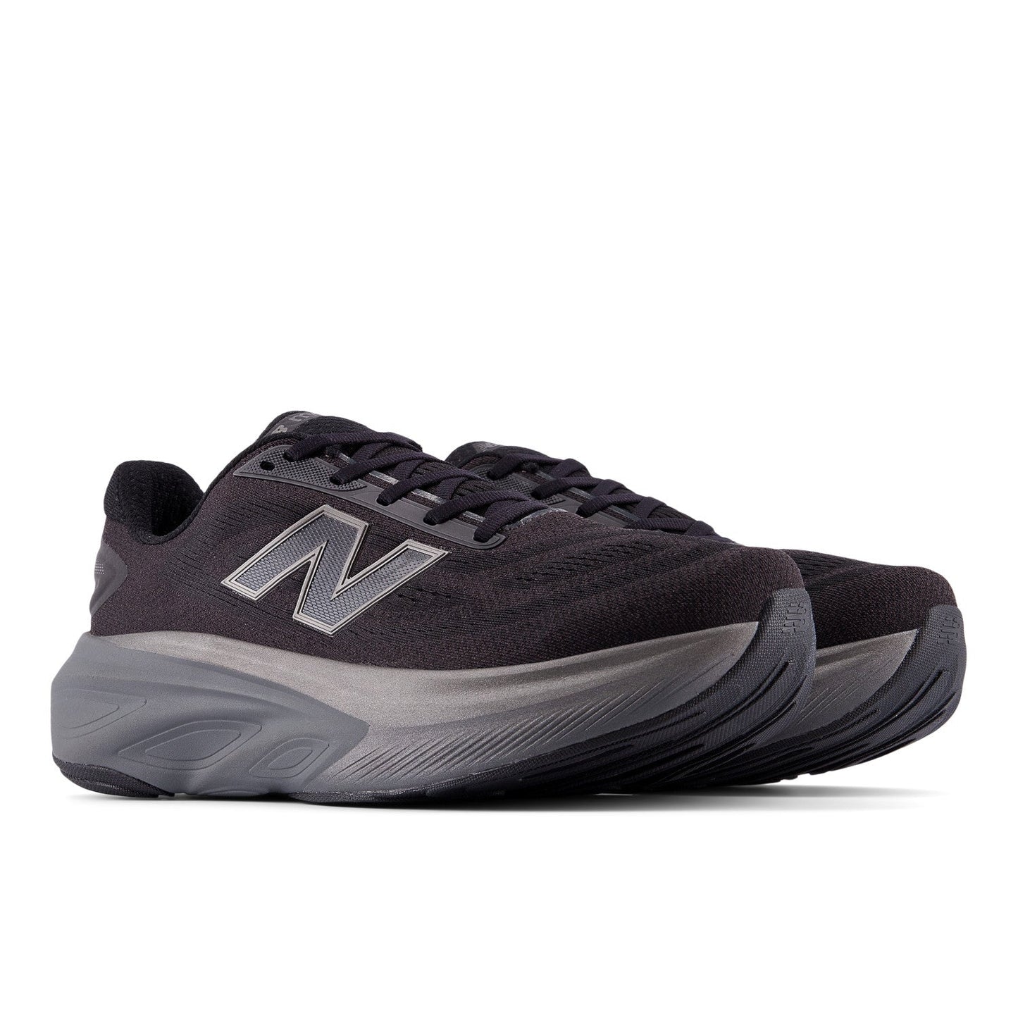 New Balance Men's Fresh Foam X More v6 in Black with Castlerock and Black Metallic