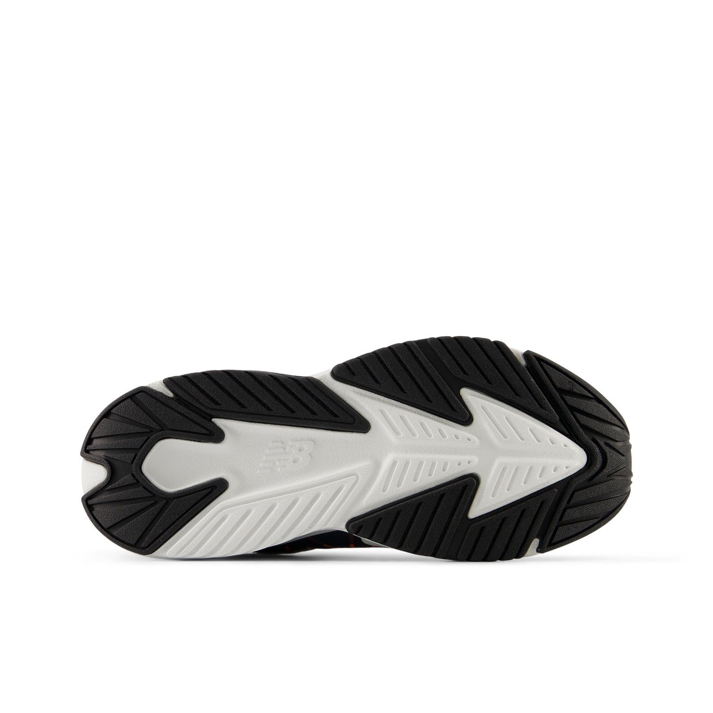 New Balance Kid's Rave Run v2 Bungee Lace with Top Strap in Slate Grey with Black and Tangerine Heat
