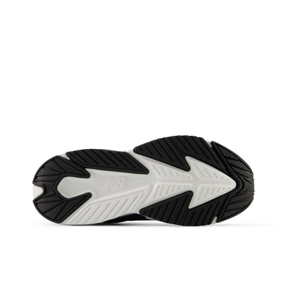 New Balance Kid's Rave Run v2 Bungee Lace with Top Strap in Slate Grey with Black and Tangerine Heat