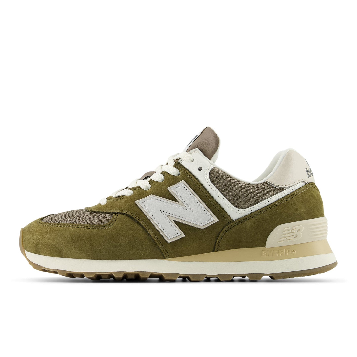 New Balance Men's 574 in Calcium with Dark Silver Metallic