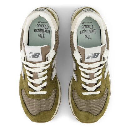 New Balance Men's 574 in Calcium with Dark Silver Metallic