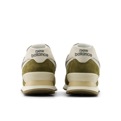 New Balance Men's 574 in Calcium with Dark Silver Metallic