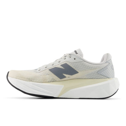 New Balance Women's FuelCell Rebel v5 in Linen with Grey Matter and White
