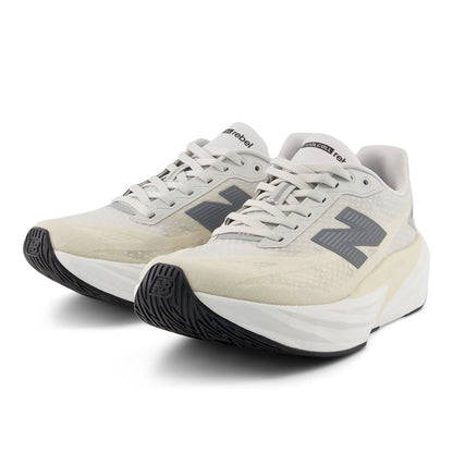 New Balance Women's FuelCell Rebel v5 in Linen with Grey Matter and White