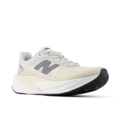 New Balance Women's FuelCell Rebel v5 in Linen with Grey Matter and White