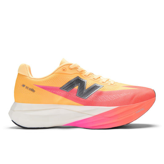 New Balance Women's FuelCell SuperComp Elite v5 in Tangerine Heat/White Peach/Pink Heat