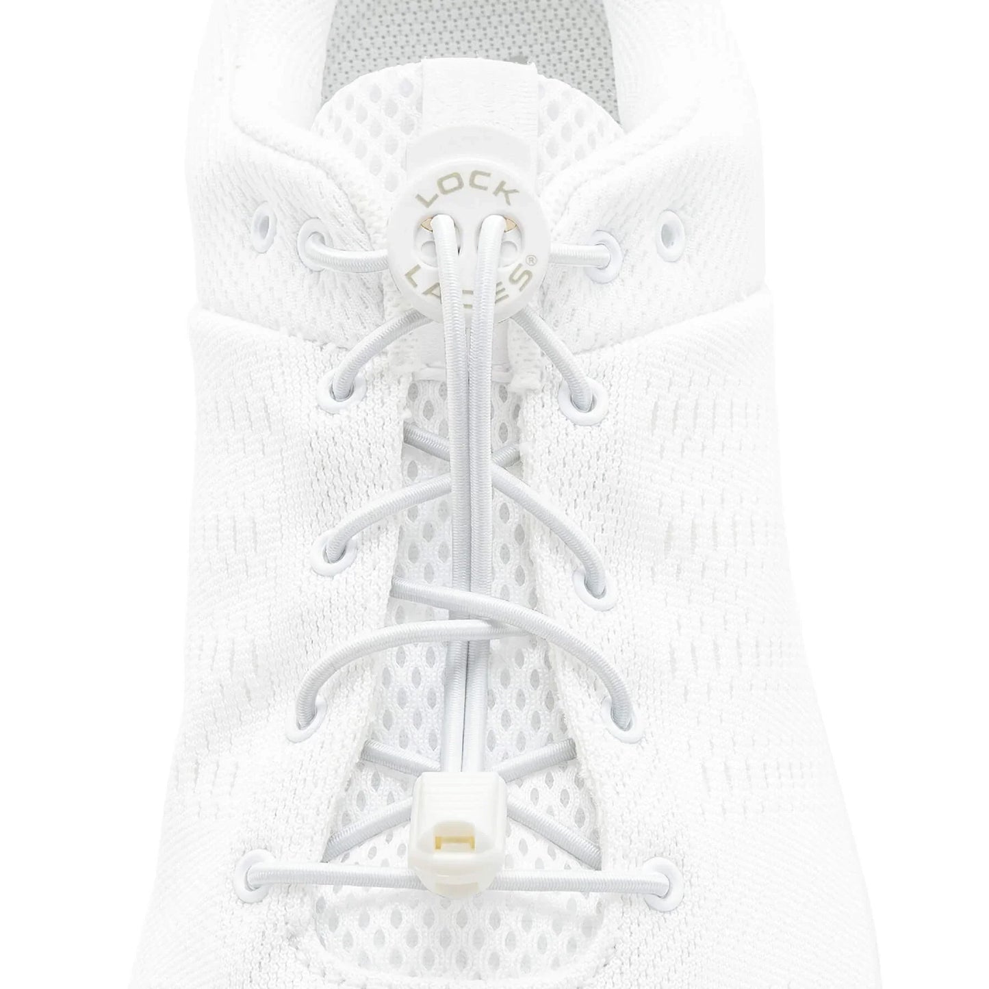 Solid No-Tie Shoelaces in White