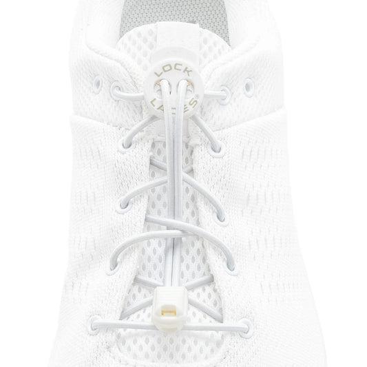 Solid No-Tie Shoelaces in White