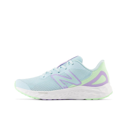 New Balance Big Kid's Fresh Foam Arishi v4 in Blue with Green Aura and Lilac Glo