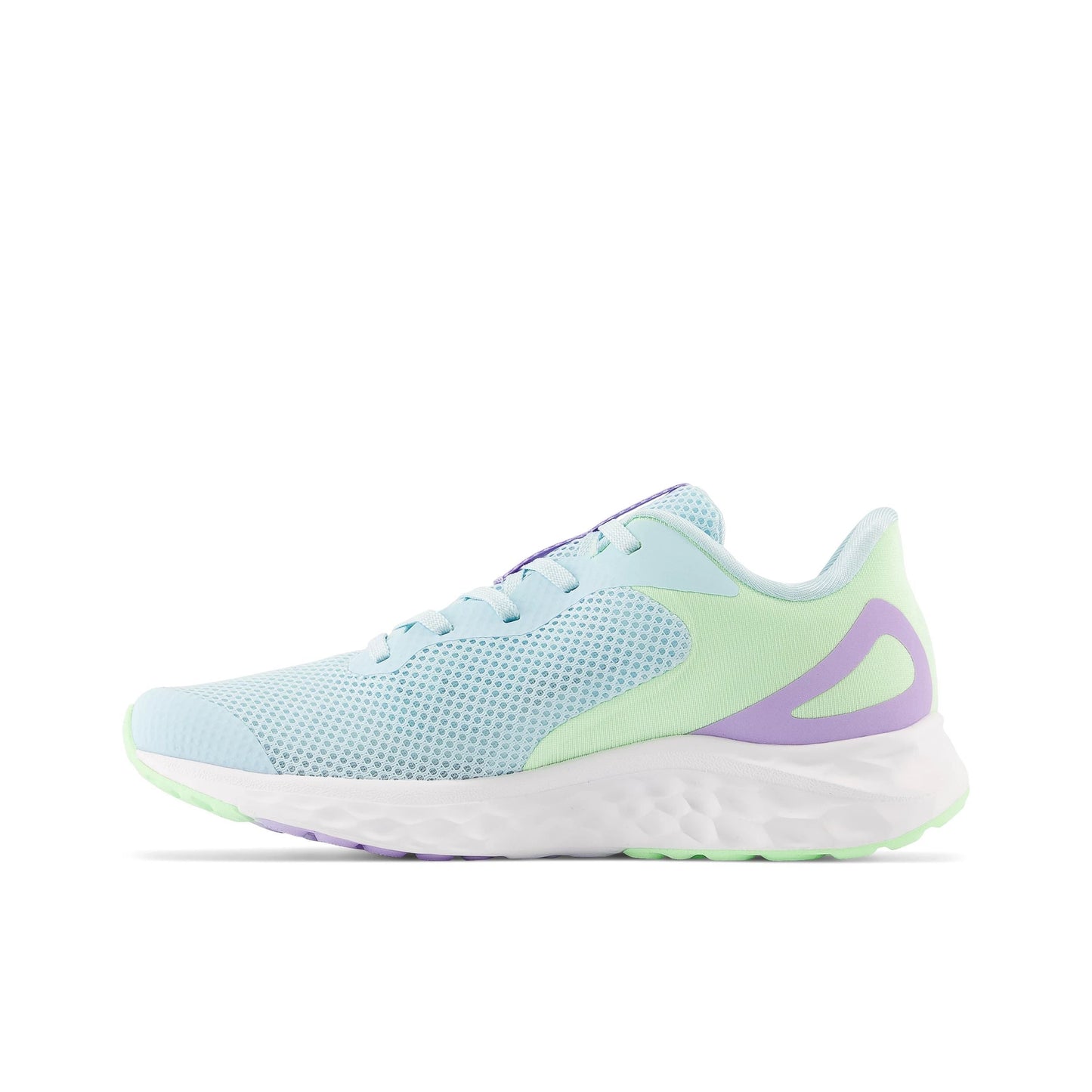 New Balance Big Kid's Fresh Foam Arishi v4 in Blue with Green Aura and Lilac Glo