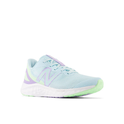 New Balance Big Kid's Fresh Foam Arishi v4 in Blue with Green Aura and Lilac Glo