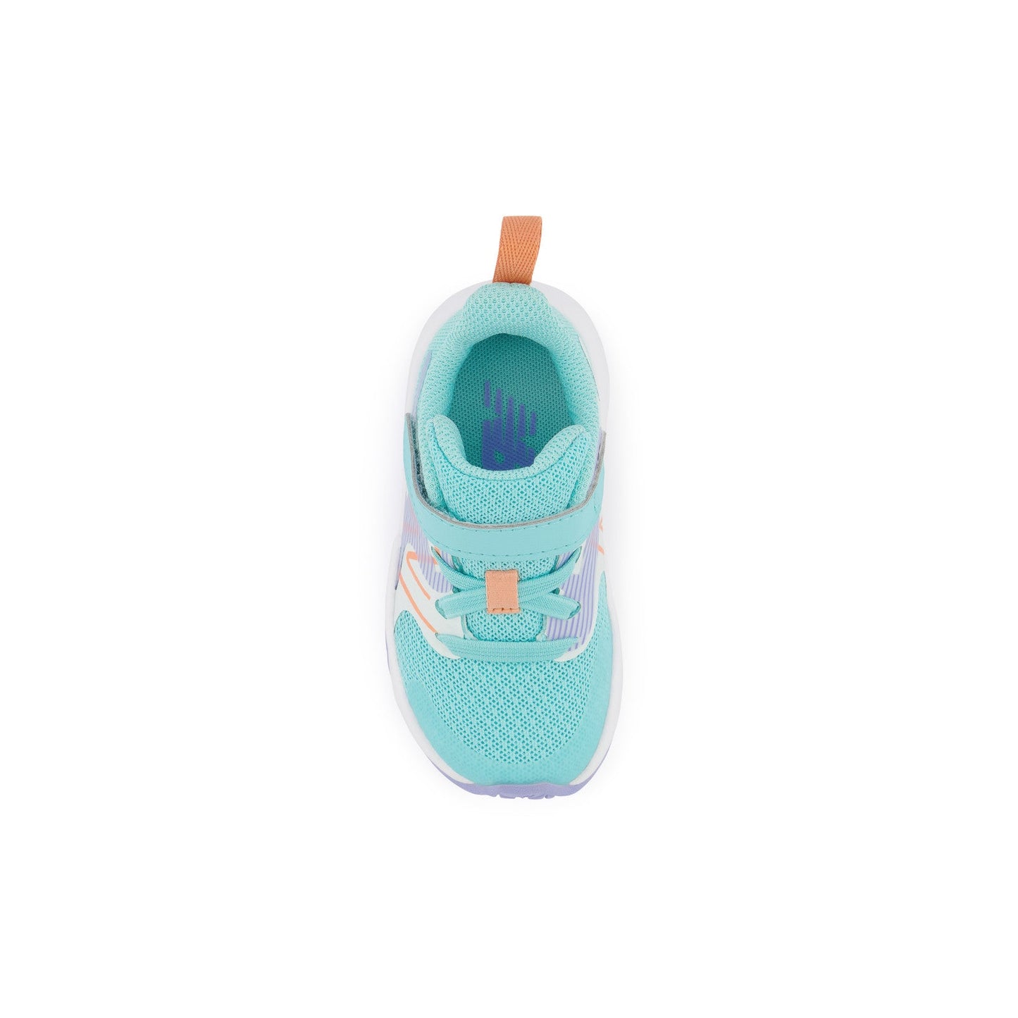 New Balance Kids' Crib & Toddlers Rave Run v2 Bungee Lace w Hook & Loop Top Strap in Surf w Peach Glaze & Magic Hour