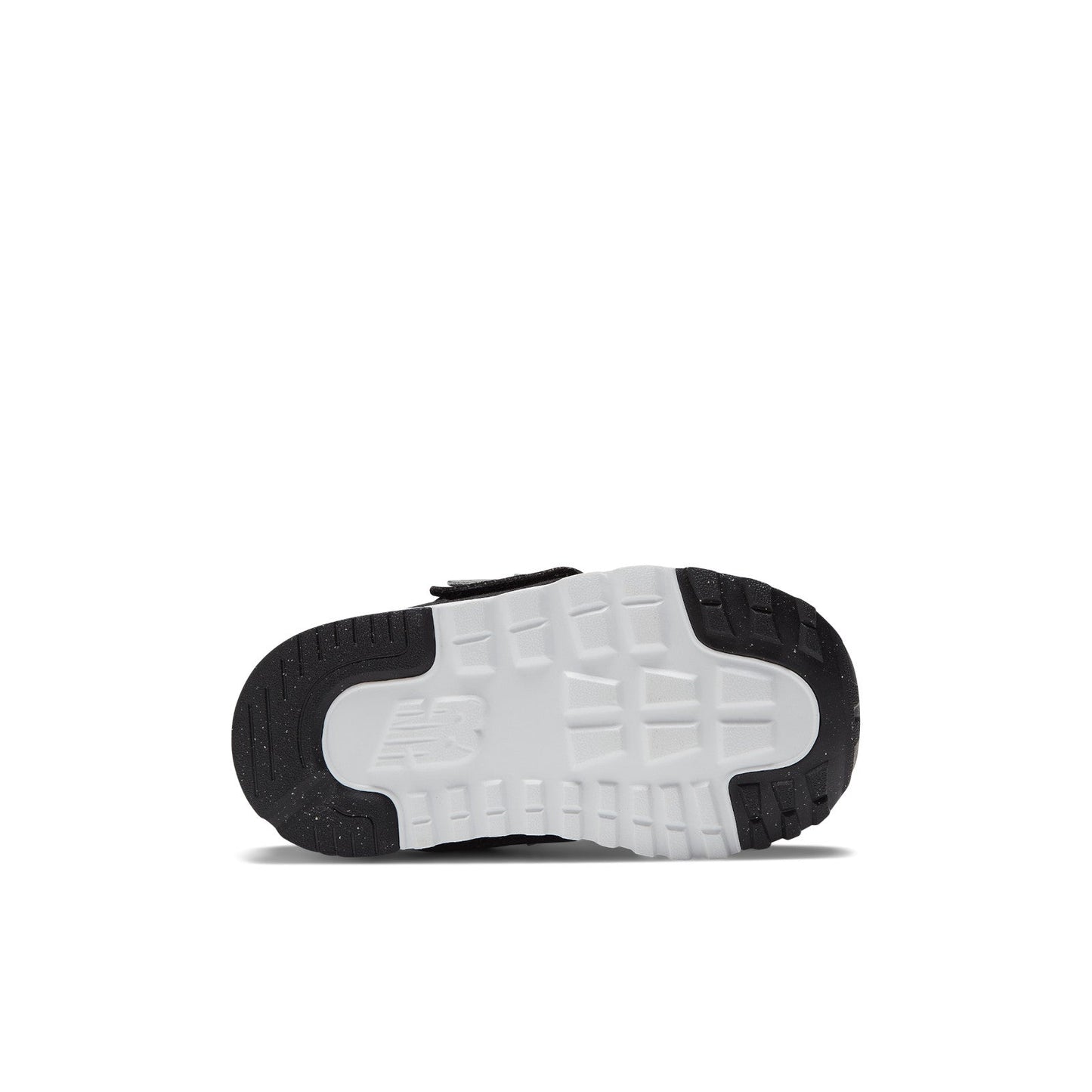 New Balance Toddler 574 B Hook & Loop in Black with Silver Metallic