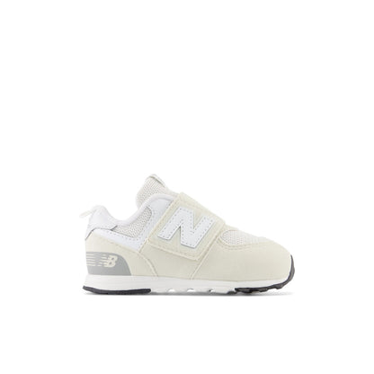 New Balance Kids' 574 NEW-B Hook & Loop in Nimbus Cloud with NB 103 White