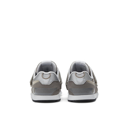 New Balance Kids' 574 NEW-B Hook & Loop in Rain Cloud with Silver Metallic
