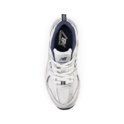 New Balance Kid's 530 Bungee in Summer Fog with Nimbus Cloud and NB Navy