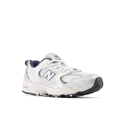 New Balance Kid's 530 Bungee in Summer Fog with Nimbus Cloud and NB Navy
